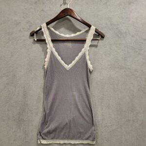 Old Navy Lace Trim Cami‎ Womens Size XS Long Fitted Elena Gilbert Witchy Y2K